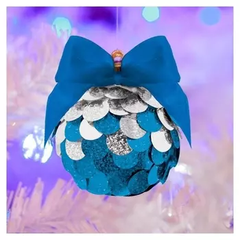 Набор для творчества. создание новогоднего шара «Зимние узоры» с пайетками