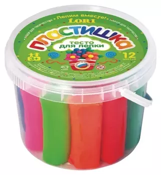 Набор для творчества тесто для лепки набор№3 12цв. тдл-003