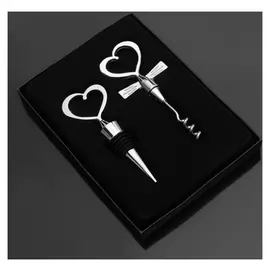 Набор для вина «Сердца», 2 предмета: штопор, пробка фигурная