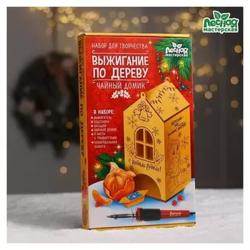 Набор для выжигания и росписи по дереву «Чайный домик»