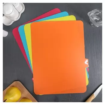 Набор досок разделочных прямоугольных гибких 37х28 см, 4 шт