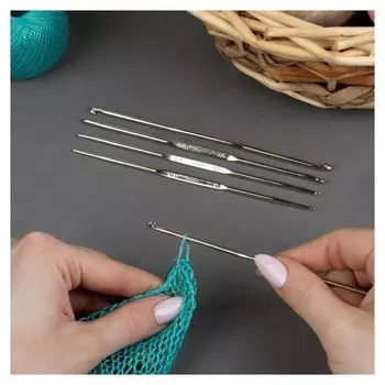 Набор двухсторонних крючков для вязания, 13 см, диаметр 5 шт