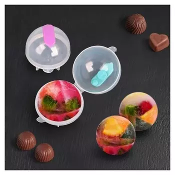 Набор форм для льда «Шар большой», 4 шт, D=6,5 см