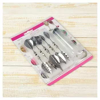 Набор форм для моделирования кондитерских украшений: шприц, 10 насадок