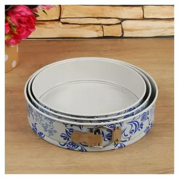 Набор форм для выпечки разъемных "Филиси. круг", 3 шт: 24/26/28 см, керамическое покрытие