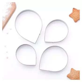 Набор форм для вырезания «Лепестки розы», 9,6×7,7 см, 4 шт