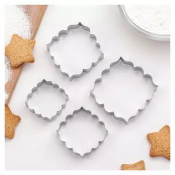 Набор форм для вырезания печенья «Рамка с орнаментом», 4 шт