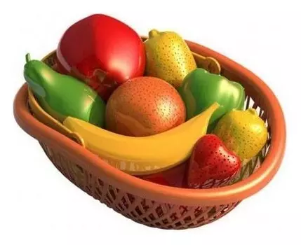 Набор "Фрукты" (14 предметов в лукошке)