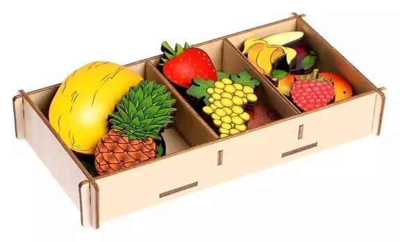 Набор «Фрукты на магнитах» в коробке, 15 деталей