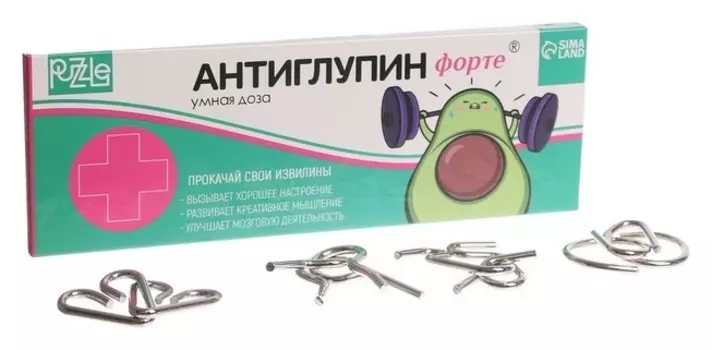 Набор головоломок «Антиглупин», 4 шт.