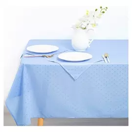 Набор "голубая лагуна (Скатерть 140х140 см, салфетки 30х30 6 шт), трикот, 100% п/э