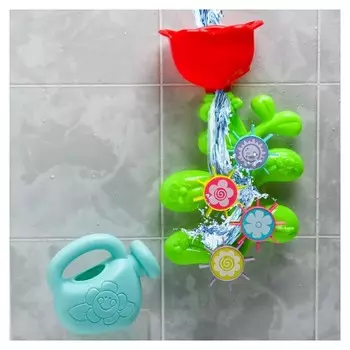 Набор игрушек для купания "Цветок - мельница" с лейкой