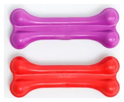 Набор игрушек для собак Gamma "Кость литая №2", каучук, 2 шт по 9,5 см