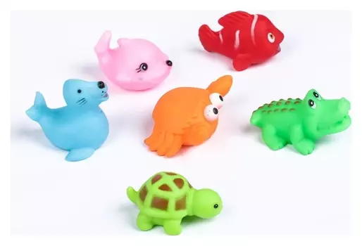 Набор игрушек для ванны Морские животные 6 шт