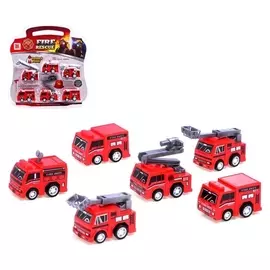 Набор инерционных машин «Пожарная служба», 6 штук