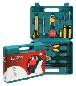 Набор инструментов в кейсе LOM С новым годом, подарочная упаковка, 15 предметов