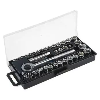 Набор инструментов в кейсе Tundra, универсальный, прозрачная крышка, 39 предметов