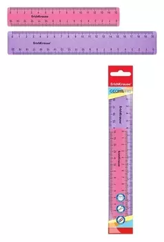 Набор из 2 линеек (15см, 20см) Erichkrause Glitter, пластик, из 2 цветов, во флоупаке