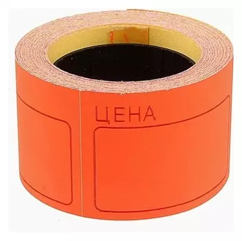 Набор из 6 роликов, в 1 ролике 120 штук, ценники самоклеящиеся, 35 х 50 мм, красные