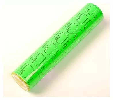 Набор из 7 роликов, в 1 ролике 120 штук, ценники самоклеящиеся, 20 х 30 мм, зелёные