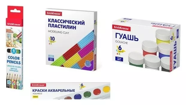 Набор Изостудия №1 аквар, гуашь, каранд, пластилин