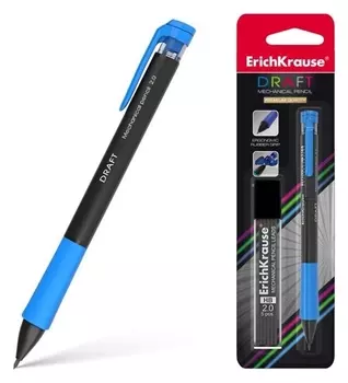 Набор карандаш механический цанговый 2.0 мм HВ + рифелей Draft