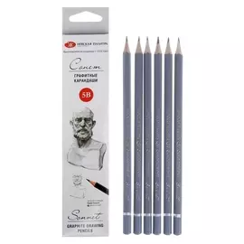 Набор карандашей чернографитных ЗХК "Сонет", 6 штук, 5B