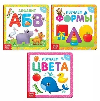 Набор картонных книг «Изучаем всё вокруг», 3 шт. по 10 стр.