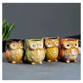 Набор кашпо фигурное "Филин" 10*8*8см