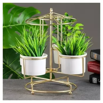 Набор кашпо керамических 4 шт, 25*16см