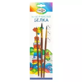 Набор кистей белка 3 штуки: №2 ,3, 4