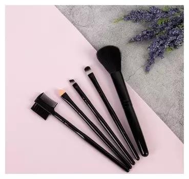 Набор кистей для макияжа 5 предметов черный