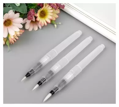 Набор кистей для туши и краски набор 3 шт размер 1,2 см, 1,5 см, 1,8 см 15,5х2 см