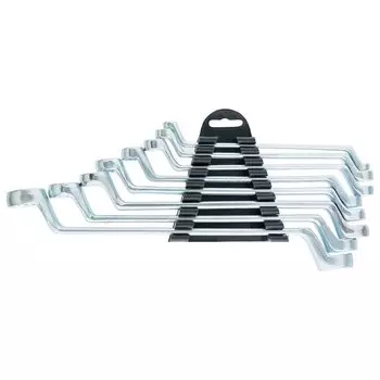 Набор ключей накидных, 6-22 мм, 8 шт, хромированные