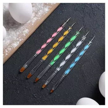 Набор кондитерских кисточек для декорирования, 5 шт