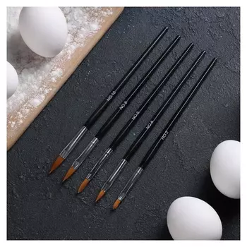 Набор кондитерских кисточек для декорирования, 5 шт