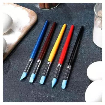 Набор кондитерских кисточек для декорирования «Агат», 5 шт