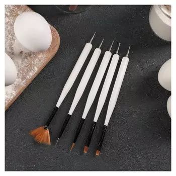 Набор кондитерских кисточек для декорирования «Алмаз», 5 шт