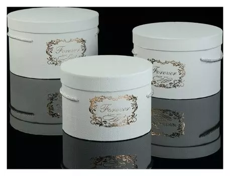 Набор коробок 3 в 1, белый, 25 х 25 х 15 - 19 х 19 х 13 см