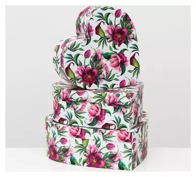 Набор коробок 3 в 1 "Сердца", 33x32.5x11.5-26x25.2x9.5 см