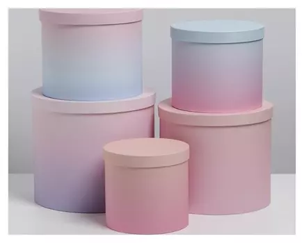 Набор коробок 5 в 1 «Градиент 3», 13 × 13,5‒19.5 × 23 см