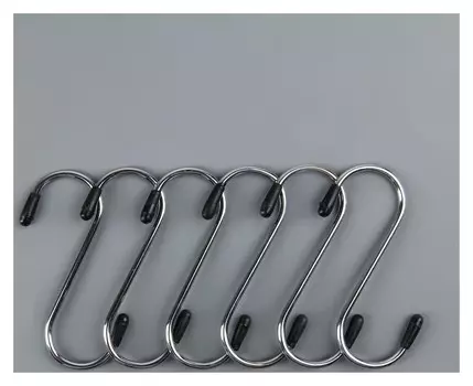 Набор крючков для рейлинга 8 см, 6 шт