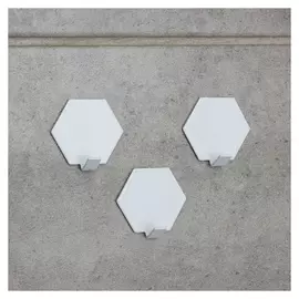 Набор крючков металлических на липучке «Геометрик. шестиугольник», 3 шт