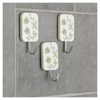 Набор крючков на липучке «Листья», 3 шт, рисунок