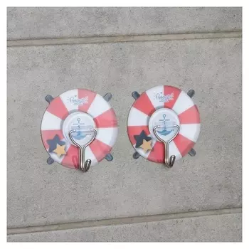 Набор крючков на липучке «Спасательный круг», 2 шт