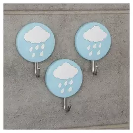 Набор крючков на липучке «Тучки», 3 шт