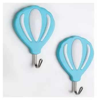 Набор крючков на липучке «Воздушный шар», 2 шт