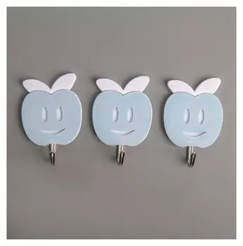 Набор крючков на липучке «Яблочки», 3 шт