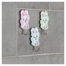 Набор крючков на липучке «Зайчик, оленёнок», 3 шт, рисунок
