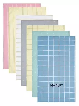 Набор кухонных полотенец доляна Week 35х60см-7шт, 100% хл